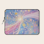 Celestial Burst in Pastel Galaxy Ethereal Starry Night Sky Laptop Sleeve Gallery Image 1