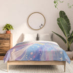 Celestial Burst in Pastel Galaxy Ethereal Starry Night Sky Comforter Gallery Image 3