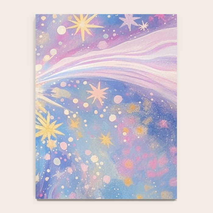 Celestial Burst in Pastel Galaxy Ethereal Starry Night Sky Notebook Gallery Image 4