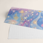 Celestial Burst in Pastel Galaxy Ethereal Starry Night Sky Wrapping Paper Gallery Image 2