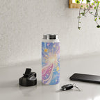 Celestial Burst in Pastel Galaxy Ethereal Starry Night Sky Water Bottle Gallery Image 4