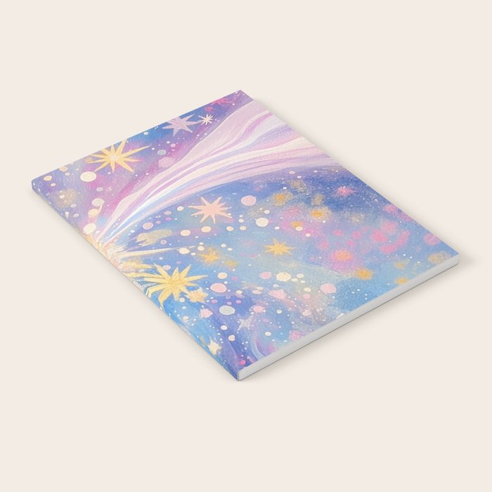 Celestial Burst in Pastel Galaxy Ethereal Starry Night Sky Notebook Gallery Image 2