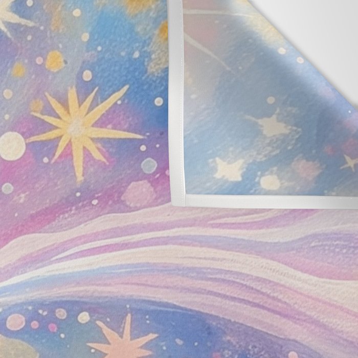 Celestial Burst in Pastel Galaxy Ethereal Starry Night Sky Wall Tapestry Gallery Image 3
