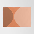 Only Connect - Orange Clay Blush Minimalist Mid-Century Modern Abstract Rug Gallery Image 2