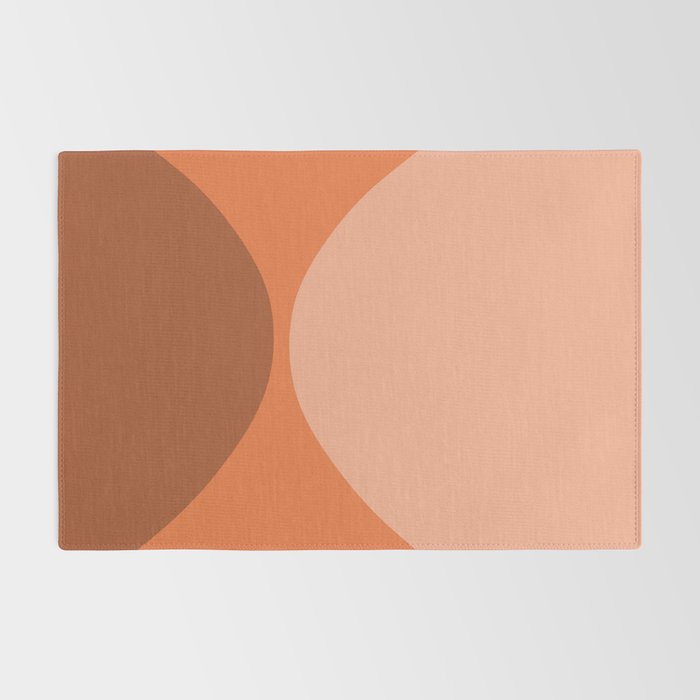 Only Connect - Orange Clay Blush Minimalist Mid-Century Modern Abstract Rug Gallery Image 2