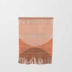 Only Connect - Orange Clay Blush Minimalist Mid-Century Modern Abstract Wall Hanging Gallery Image 1