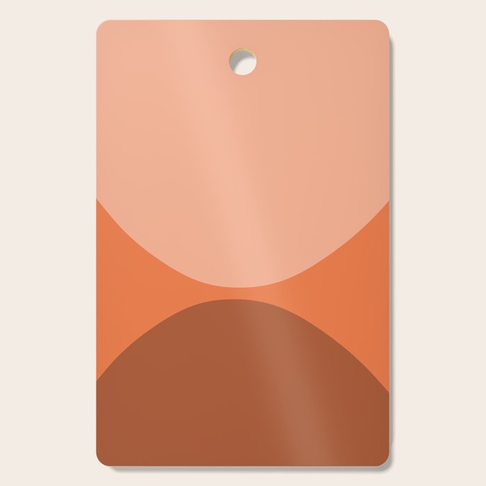 Only Connect - Orange Clay Blush Minimalist Mid-Century Modern Abstract Cutting Board Gallery Image 1