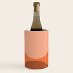 Only Connect - Orange Clay Blush Minimalist Mid-Century Modern Abstract Wine Chiller Gallery Image 1