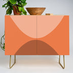 Only Connect - Orange Clay Blush Minimalist Mid-Century Modern Abstract Credenza Gallery Image 1