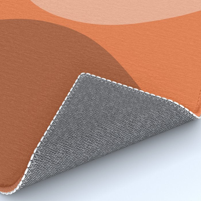 Only Connect - Orange Clay Blush Minimalist Mid-Century Modern Abstract Rug Gallery Image 4