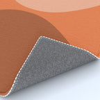 Only Connect - Orange Clay Blush Minimalist Mid-Century Modern Abstract Rug Gallery Image 4