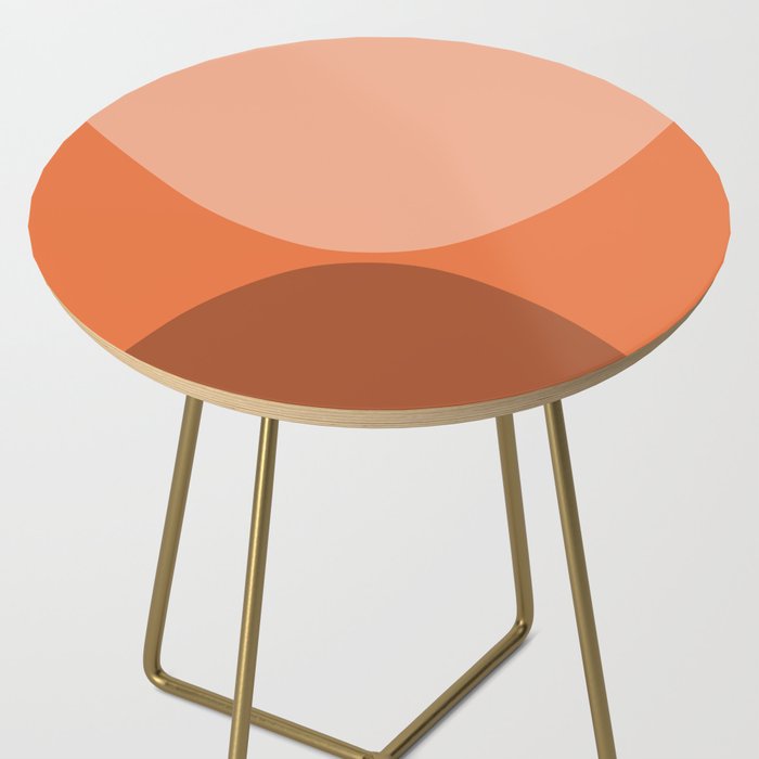 Only Connect - Orange Clay Blush Minimalist Mid-Century Modern Abstract Side Table Gallery Image 2