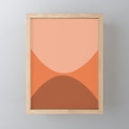 Only Connect - Orange Clay Blush Minimalist Mid-Century Modern Abstract Mini Art Print Gallery Image 1