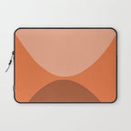 Only Connect - Orange Clay Blush Minimalist Mid-Century Modern Abstract Laptop Sleeve Gallery Image 1
