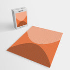 Only Connect - Orange Clay Blush Minimalist Mid-Century Modern Abstract Jigsaw Puzzle Gallery Image 2