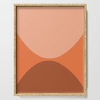 Only Connect - Orange Clay Blush Minimalist Mid-Century Modern Abstract Serving Tray Gallery Image 1