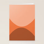 Only Connect - Orange Clay Blush Minimalist Mid-Century Modern Abstract Stationery Card Gallery Image 2