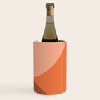 Only Connect - Orange Clay Blush Minimalist Mid-Century Modern Abstract Wine Chiller Gallery Image 3