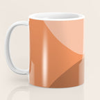 Only Connect - Orange Clay Blush Minimalist Mid-Century Modern Abstract Coffee Mug Gallery Image 3