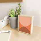 Only Connect - Orange Clay Blush Minimalist Mid-Century Modern Abstract Mini Art Print Gallery Image 2