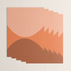 Only Connect - Orange Clay Blush Minimalist Mid-Century Modern Abstract Wrapping Paper Gallery Image 3