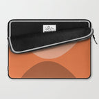 Only Connect - Orange Clay Blush Minimalist Mid-Century Modern Abstract Laptop Sleeve Gallery Image 2