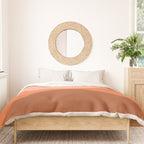 Only Connect - Orange Clay Blush Minimalist Mid-Century Modern Abstract Duvet Cover Gallery Image 3