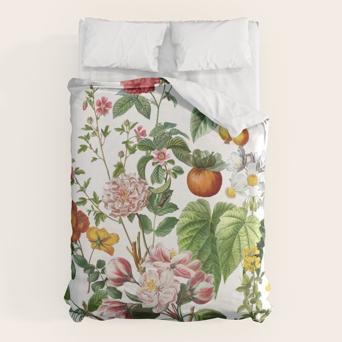 Persimmon Botanical Bloom Duvet Cover Gallery Image 1