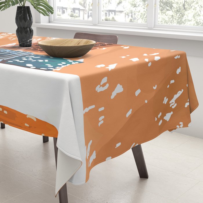 A Relaxed Afternoon | Tropical Summer Architecture | Buildings India Travel Bohemian Décor Painting Tablecloth Gallery Image 3