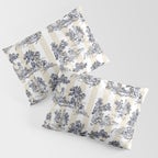 Toile de Jouy Vintage French Beige Cream & White Stripe Pillow Sham Gallery Image 3