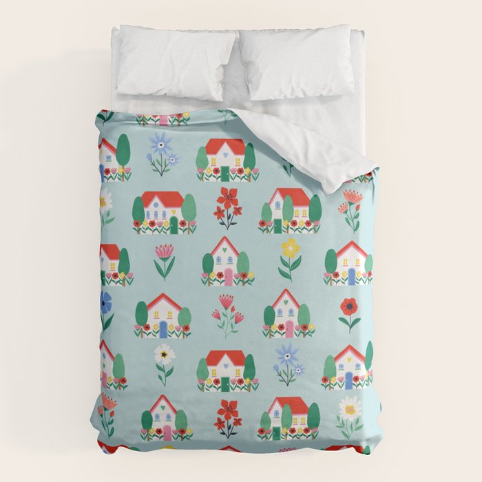 Spring Houses Duvet Cover Gallery Image 1