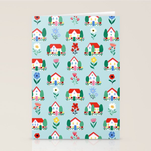 Spring Houses Stationery Card Gallery Image 2