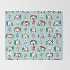 Spring Houses Throw Blanket Gallery Image 2
