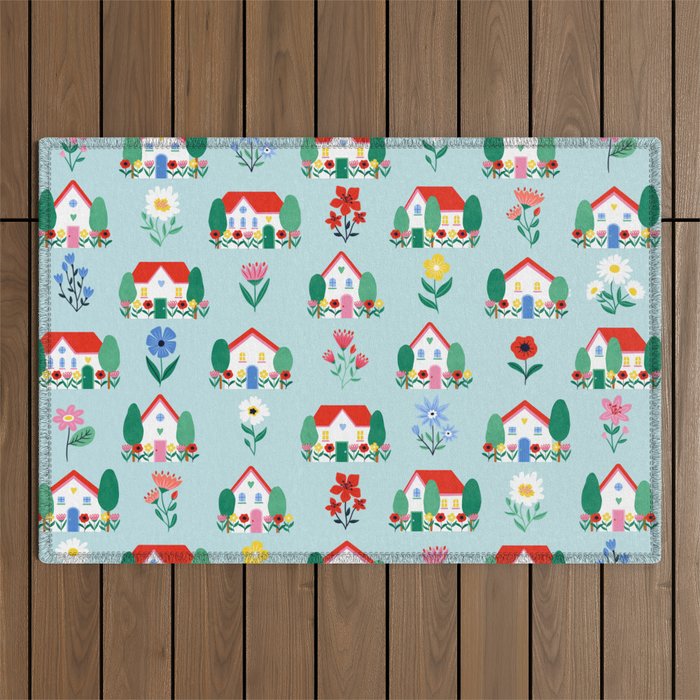 Spring Houses Outdoor Rug Gallery Image 1