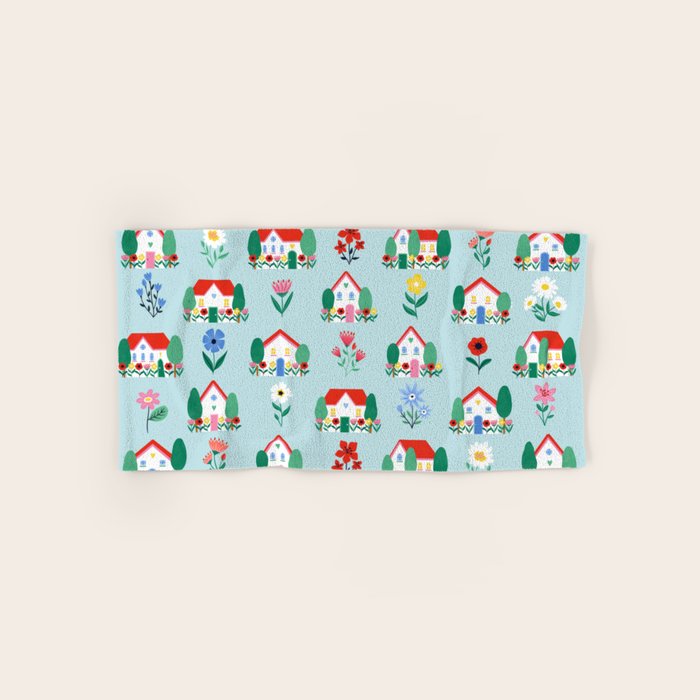 Spring Houses Bath Towel Gallery Image 1