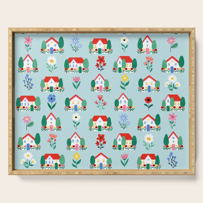 Spring Houses Serving Tray Gallery Image 1