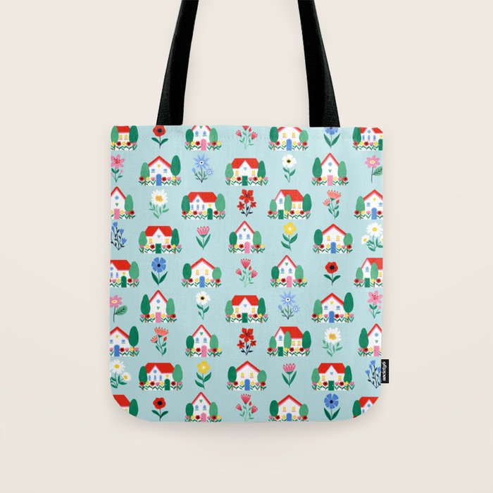 Spring Houses Tote Bag Gallery Image 1
