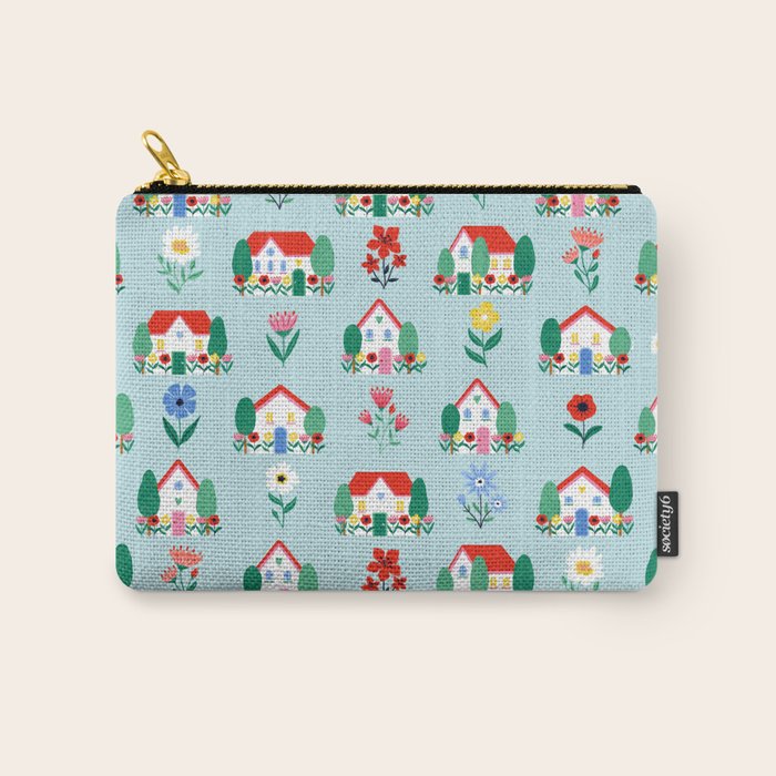 Spring Houses Carry All Pouch Gallery Image 1