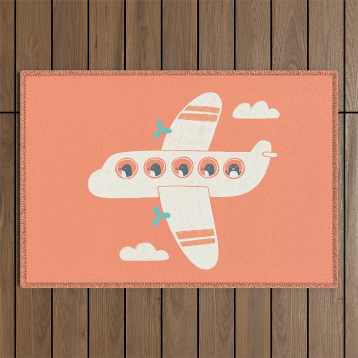 Penguin Airlines Outdoor Rug Gallery Image 1