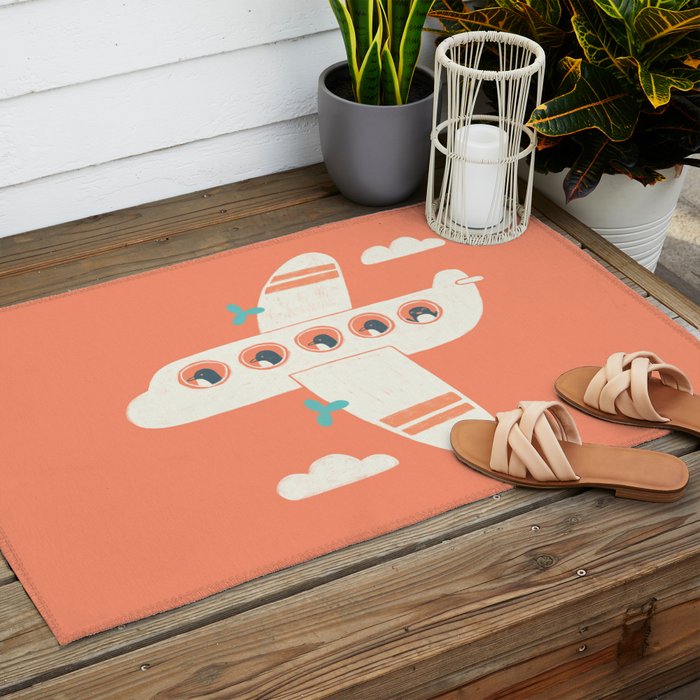 Penguin Airlines Outdoor Rug Gallery Image 2