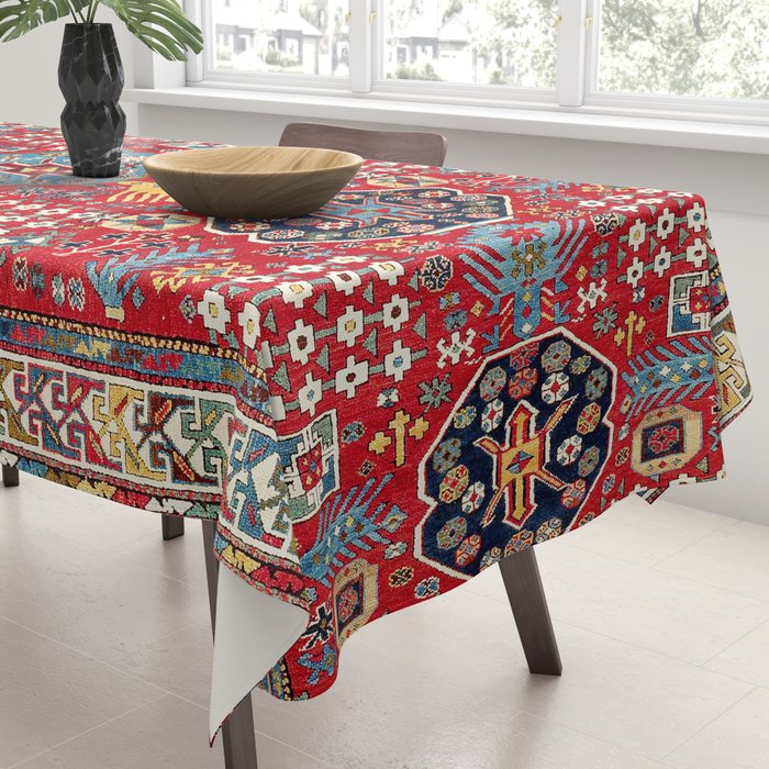 Moghan Azerbaijan South East Caucasus Rug Print Tablecloth Gallery Image 3