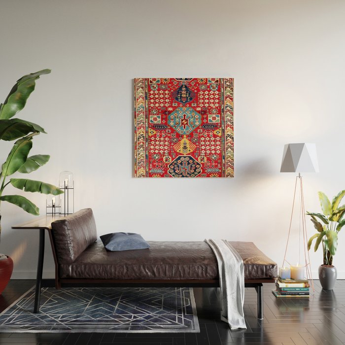 Moghan Azerbaijan South East Caucasus Rug Print Wood Wall Art Gallery Image 2