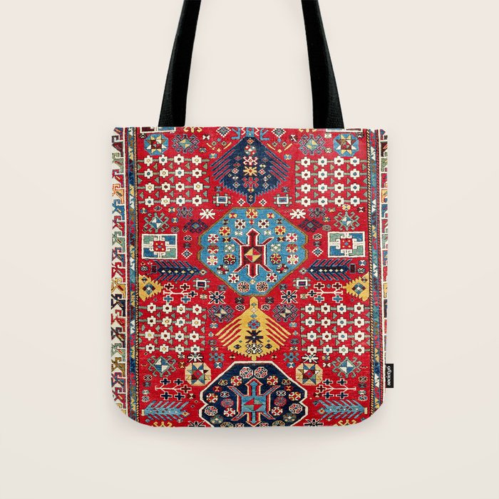 Moghan Azerbaijan South East Caucasus Rug Print Tote Bag Gallery Image 1