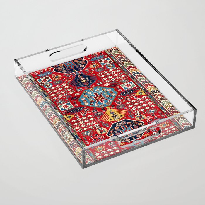 Moghan Azerbaijan South East Caucasus Rug Print Acrylic Tray Gallery Image 1