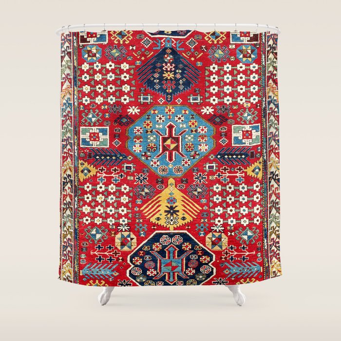 Moghan Azerbaijan South East Caucasus Rug Print Shower Curtain Gallery Image 1