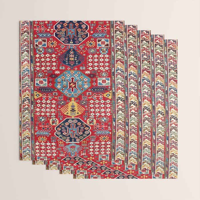 Moghan Azerbaijan South East Caucasus Rug Print Wrapping Paper Gallery Image 3