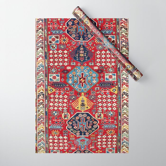 Moghan Azerbaijan South East Caucasus Rug Print Wrapping Paper Gallery Image 1