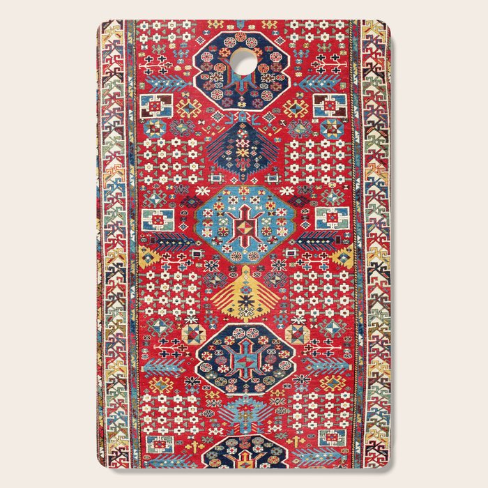 Moghan Azerbaijan South East Caucasus Rug Print Cutting Board Gallery Image 1