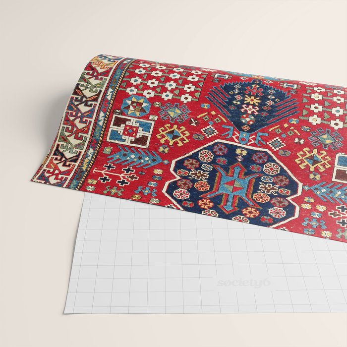 Moghan Azerbaijan South East Caucasus Rug Print Wrapping Paper Gallery Image 2