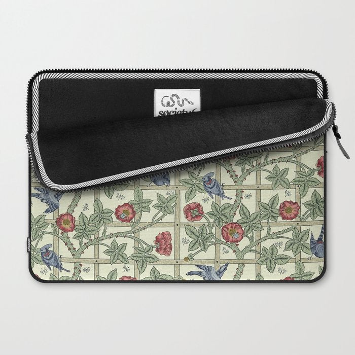 William Morris Trellis Ivory Brick Laptop Sleeve Gallery Image 2